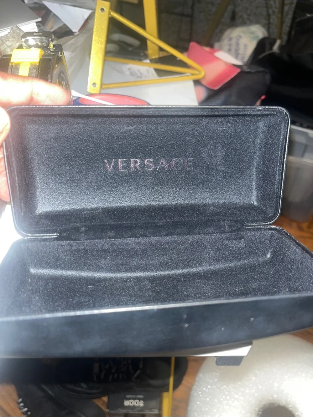 Versace Black Hard VR/AR Accessory Case with Gold Logo
